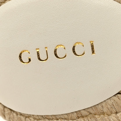 Gucci Nappa Matelasse GG Marmont Espadrille Slide Sandals 39.5 Great White 6 of 10