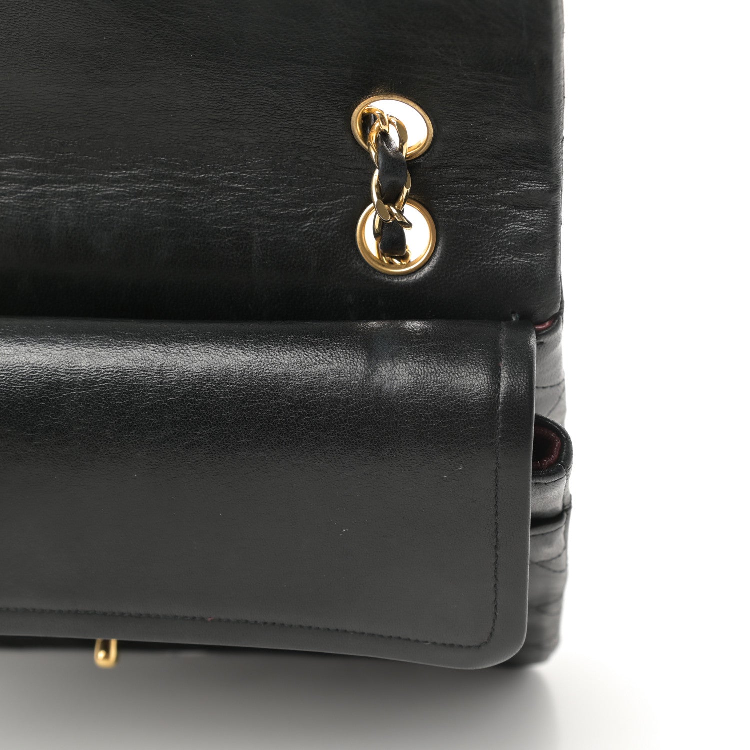 Chanel Lambskin Quilted Medium Double Flap Black 12 of 15