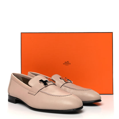 Hermes Goatskin Womens Paris Loafers 36 Beige Nude 9 of 9