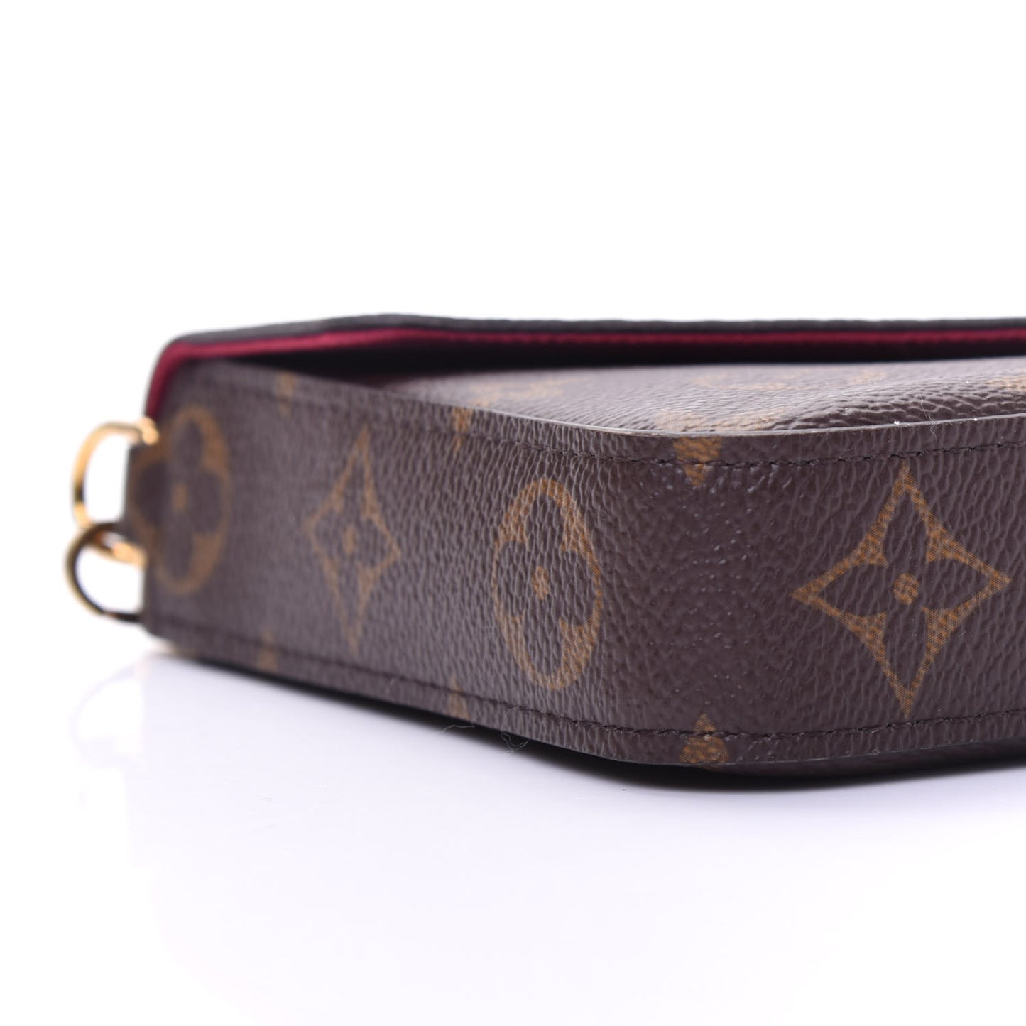 Monogram Pochette Felicie Chain Wallet Fuchsia