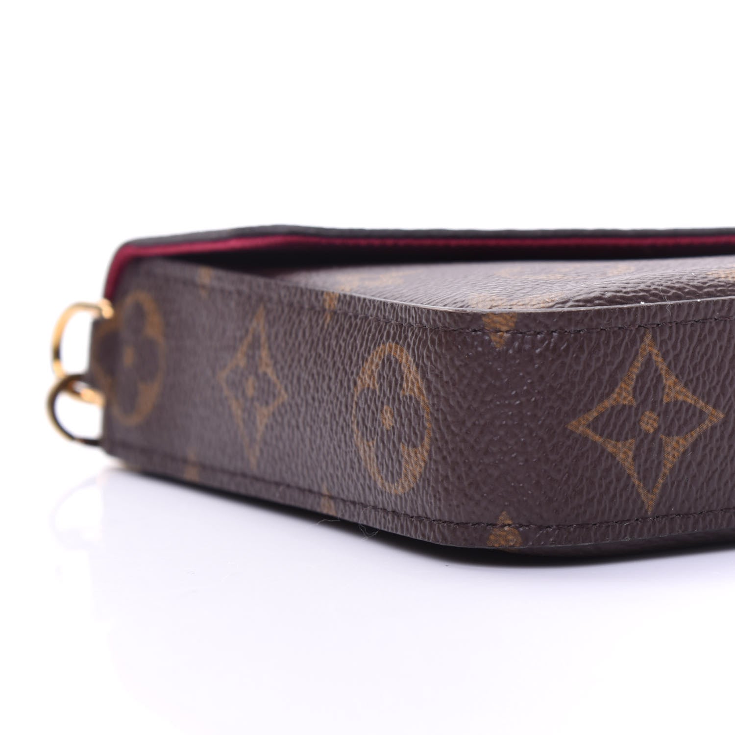 Louis Vuitton Monogram Pochette Felicie Chain Wallet Fuchsia 6 of 12