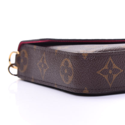Louis Vuitton Monogram Pochette Felicie Chain Wallet Fuchsia 6 of 12