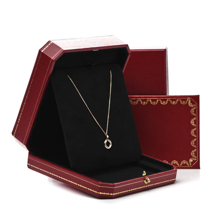 Cartier 18K Pink Yellow White Gold Diamond Trinity Pendant Necklace 6 of 6