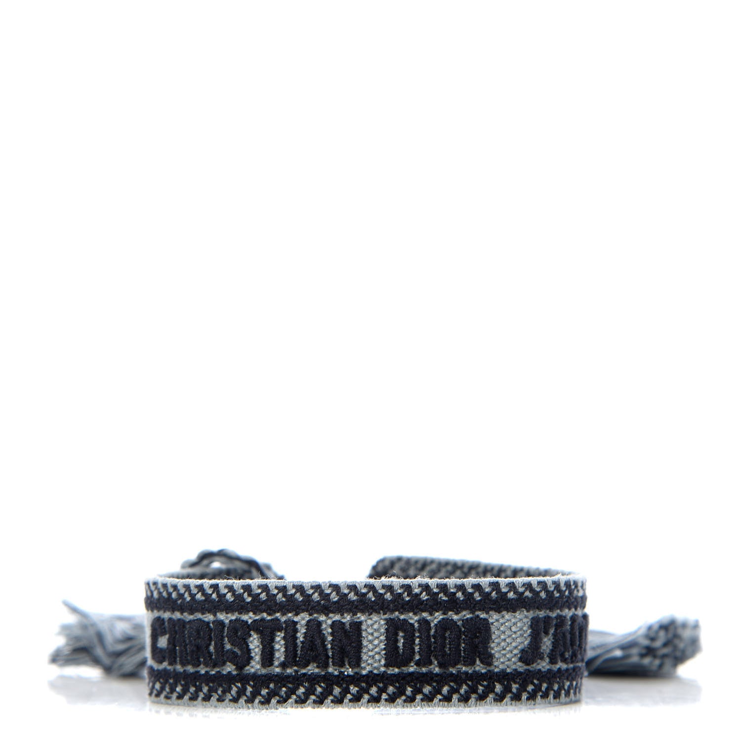 Christian Dior Woven Cotton J'Adior Friendship Bracelet Gray 1 of 4