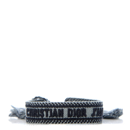 Christian Dior Woven Cotton J'Adior Friendship Bracelet Gray 1 of 4