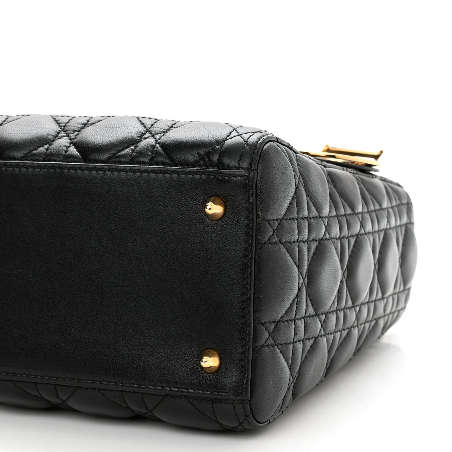 Lambskin Cannage Medium Lady Dior Black