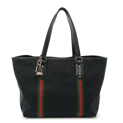 Gucci Monogram Web Large Jolicoeur Tote Black 1 of 10