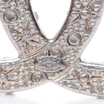 Chanel Crystal CC Brooch Silver 4 of 4