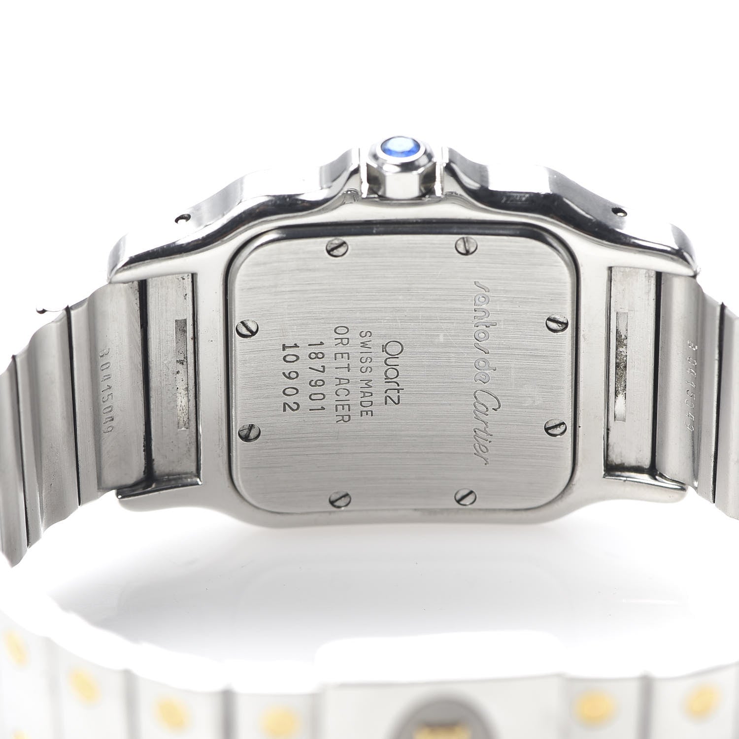 Cartier Stainless Steel 18K Yellow Gold 29mm Santos De Galbee Quartz Watch 5 of 6
