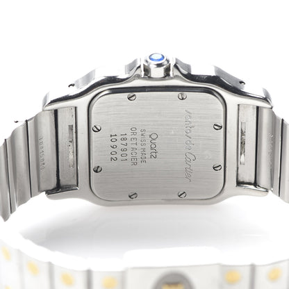 Cartier Stainless Steel 18K Yellow Gold 29mm Santos De Galbee Quartz Watch 5 of 6