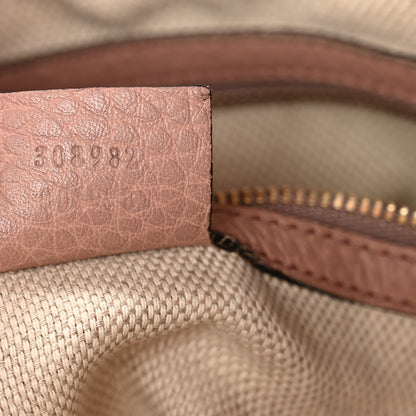 Gucci Pebbled Calfskin Medium Soho Chain Shoulder Bag Antique Rose 7 of 12
