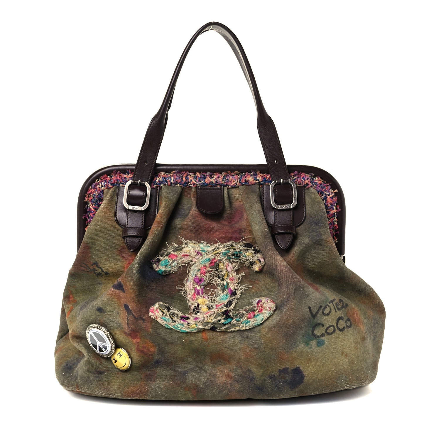 Washed Toile Graffiti On The Pavements Bowler Khaki Multicolor