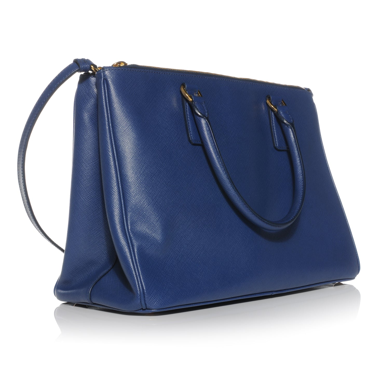 Saffiano Lux Medium Tote Bluette