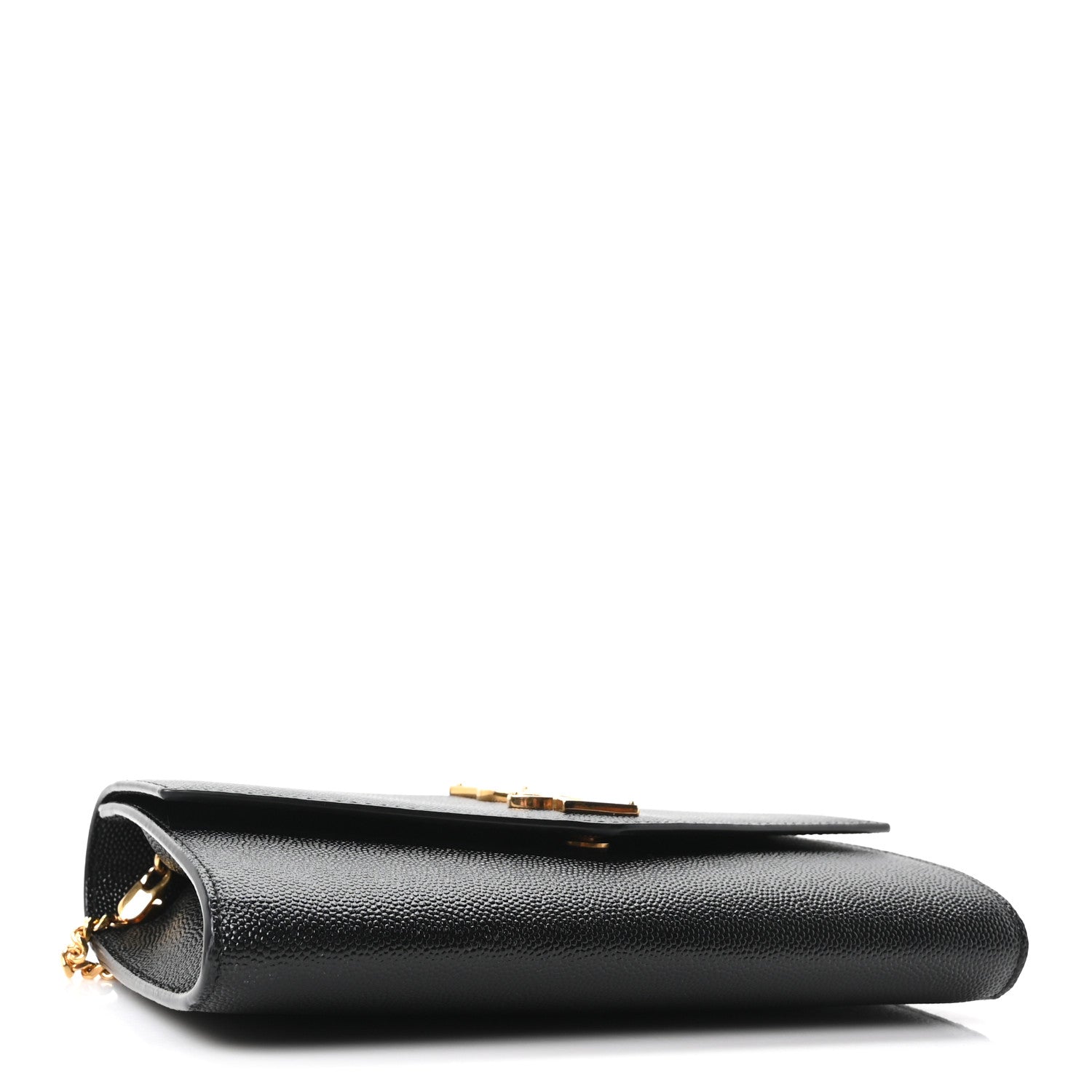 Saint Laurent Grain De Poudre Uptown Chain Wallet Black 5 of 11