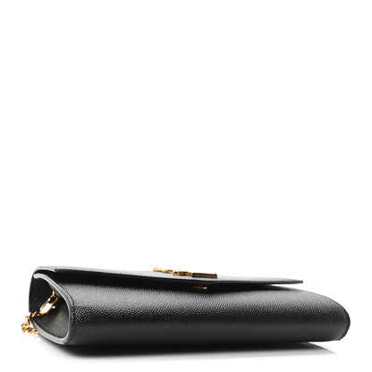 Saint Laurent Grain De Poudre Uptown Chain Wallet Black 5 of 11