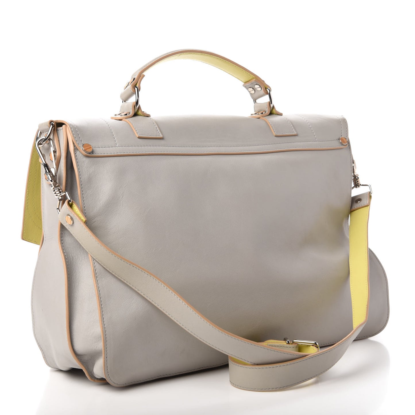 Lambskin Large PS1 Satchel Gray Banana