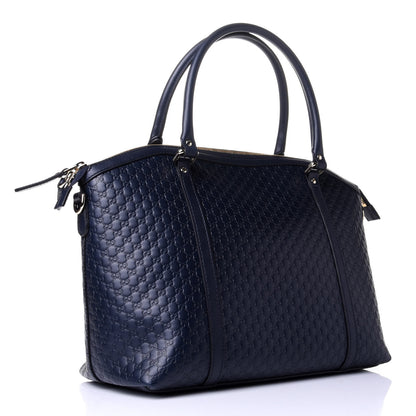 Gucci Soft Microguccissima Dome Satchel Navy 3 of 10