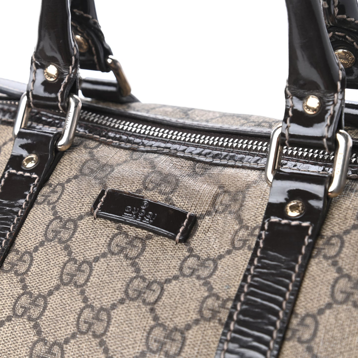 GG Plus Monogram Medium Joy Boston Dark Brown