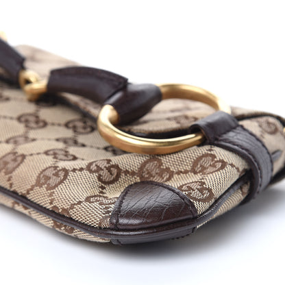 Gucci Monogram Horsebit Clutch Dark Brown 9 of 9