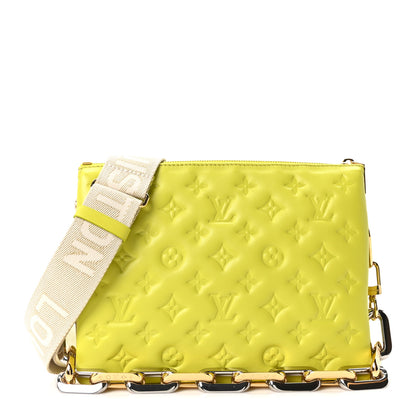 Louis Vuitton Embossed Monogram Coussin PM Vert Acide 1 of 17