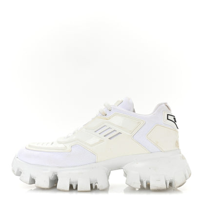 Prada Rubber Technical Knit Fabric Cloudbust Thunder Sneakers 39 White 1 of 7