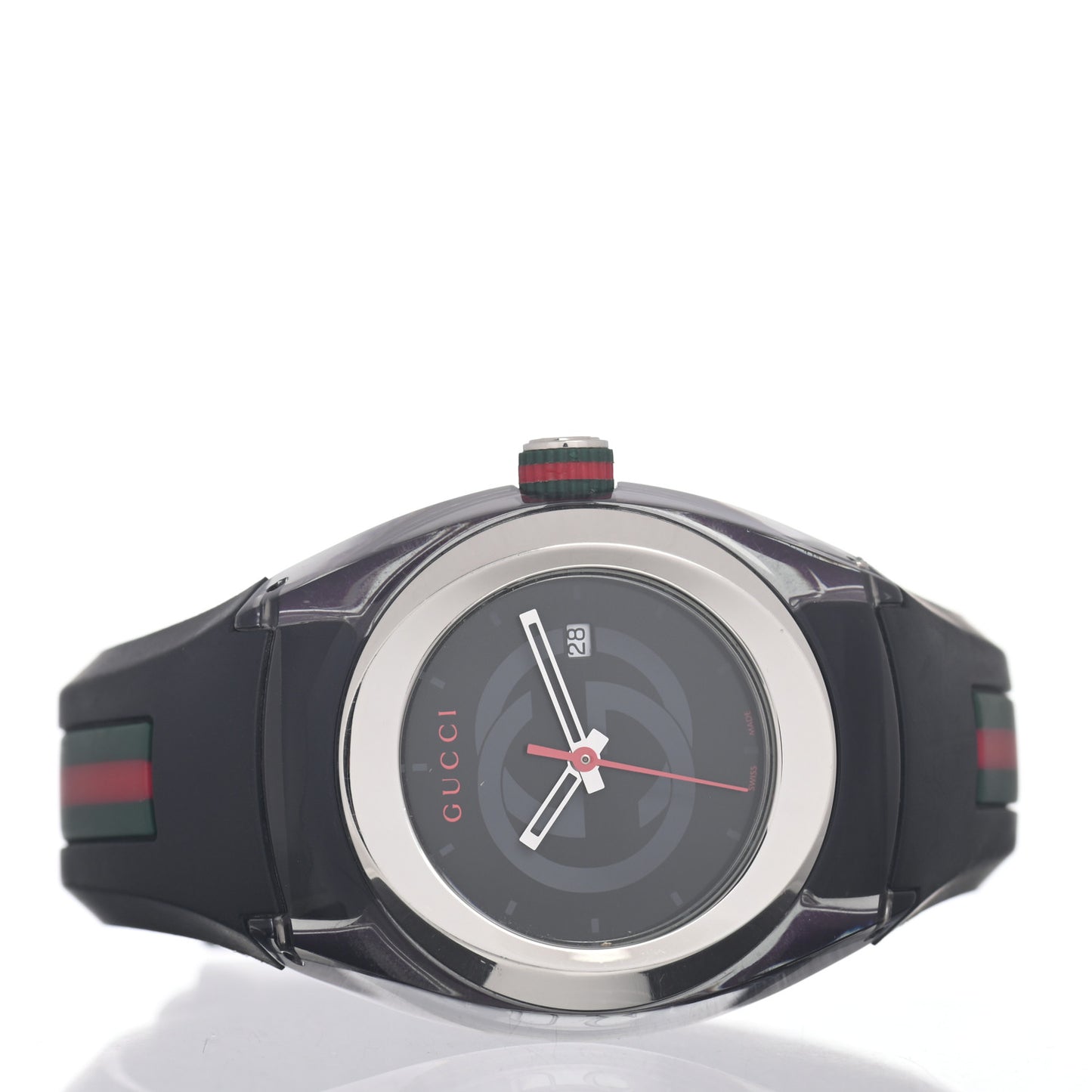 Stainless Steel Rubber 36mm Sync Web Quartz Watch Black
