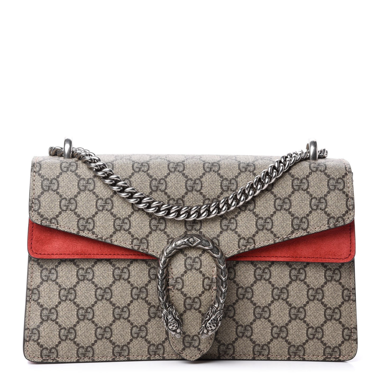 GG Supreme Monogram Small Dionysus Shoulder Bag Red