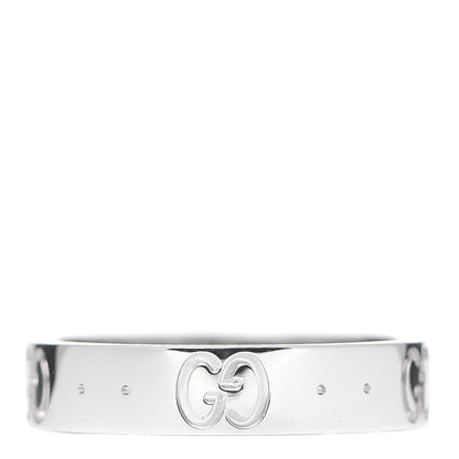 Gucci 18K White Gold 4mm Icon Thin Band Ring 50 5.25 3 of 6