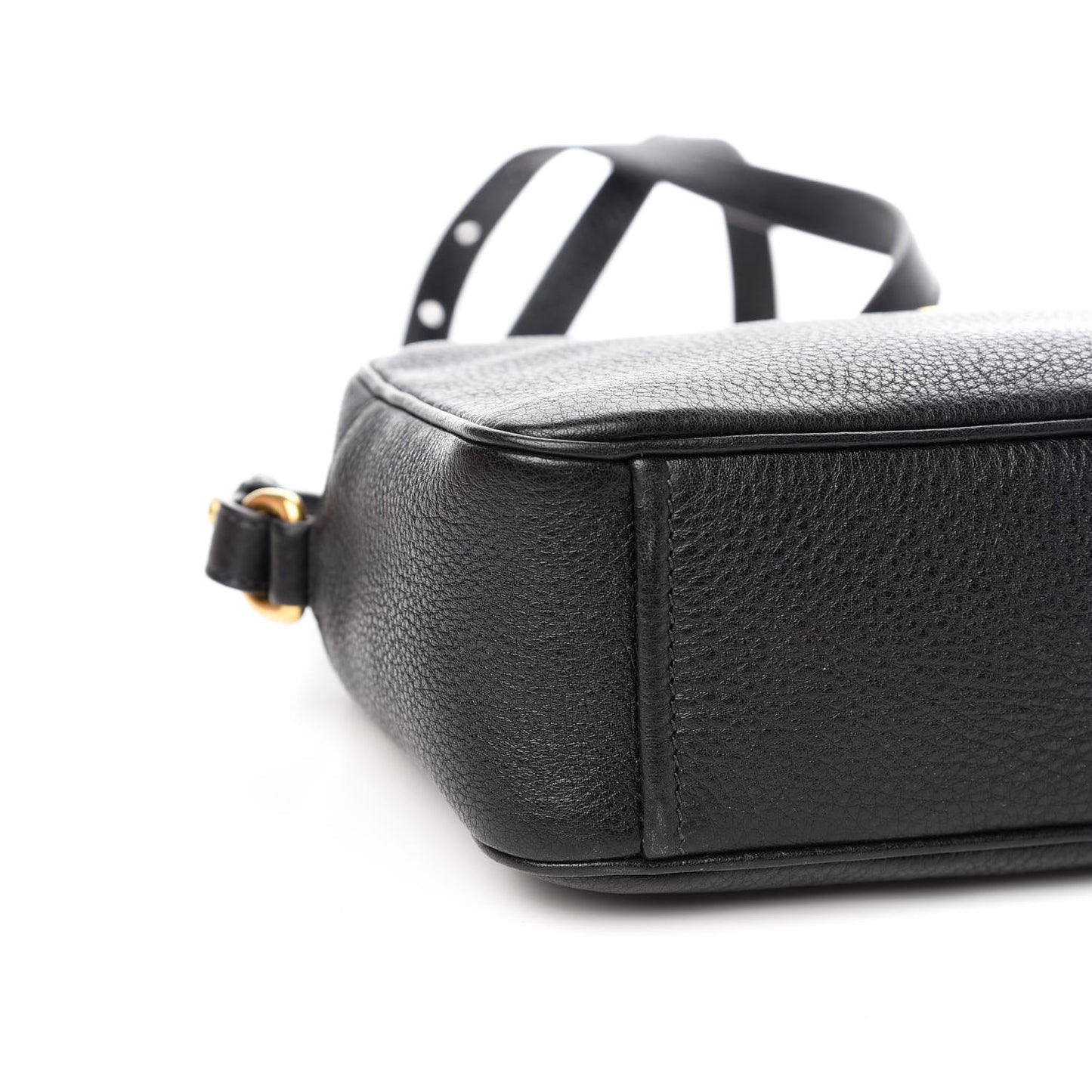 Vitello Daino Camera Crossbody Black