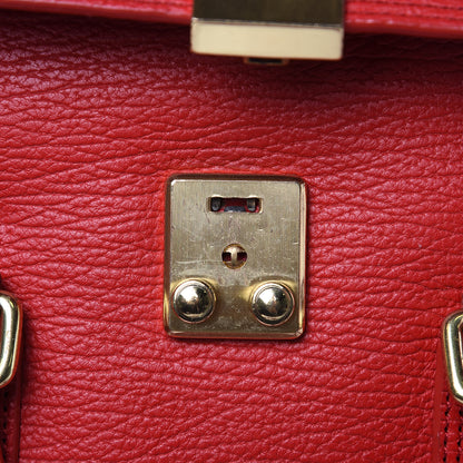 3.1 Phillip Lim 3.1 Textured Calfskin Medium Pashli Satchel Red 9 of 15