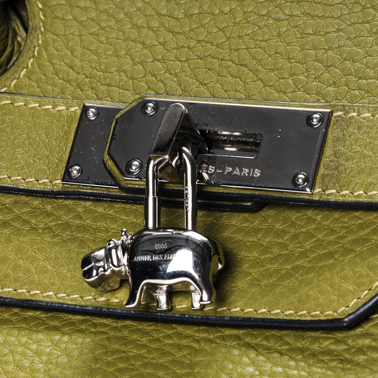 Taurillon Clemence JPG Birkin 42 Chartreuse