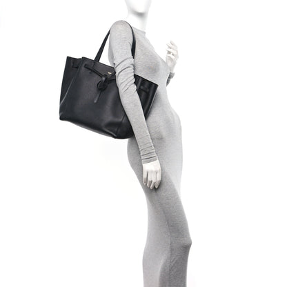 Celine Soft Grained Calfskin Small Belt Cabas Phantom Black 2 of 10