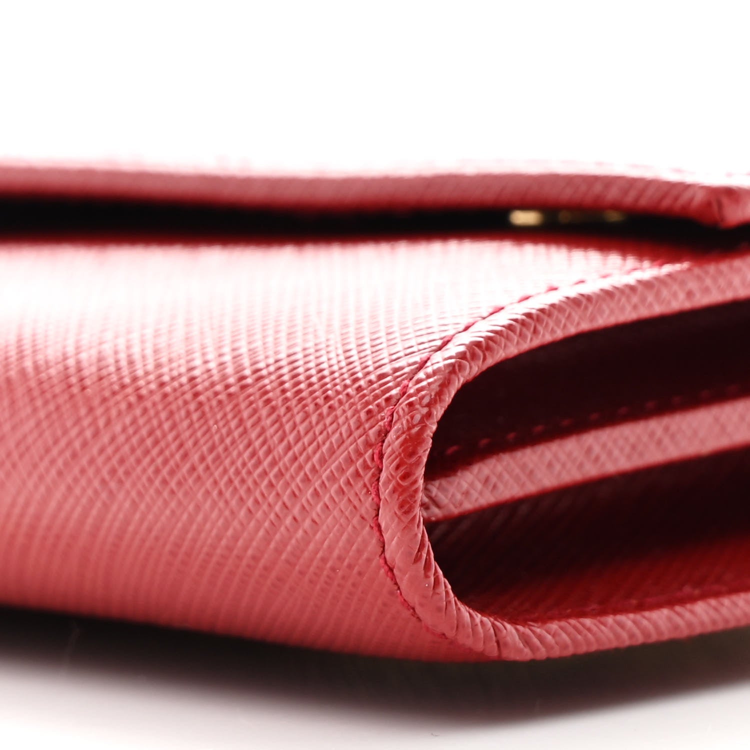 Salvatore Ferragamo Printed Calfskin Gancini Wallet On Chain Red 11 of 12