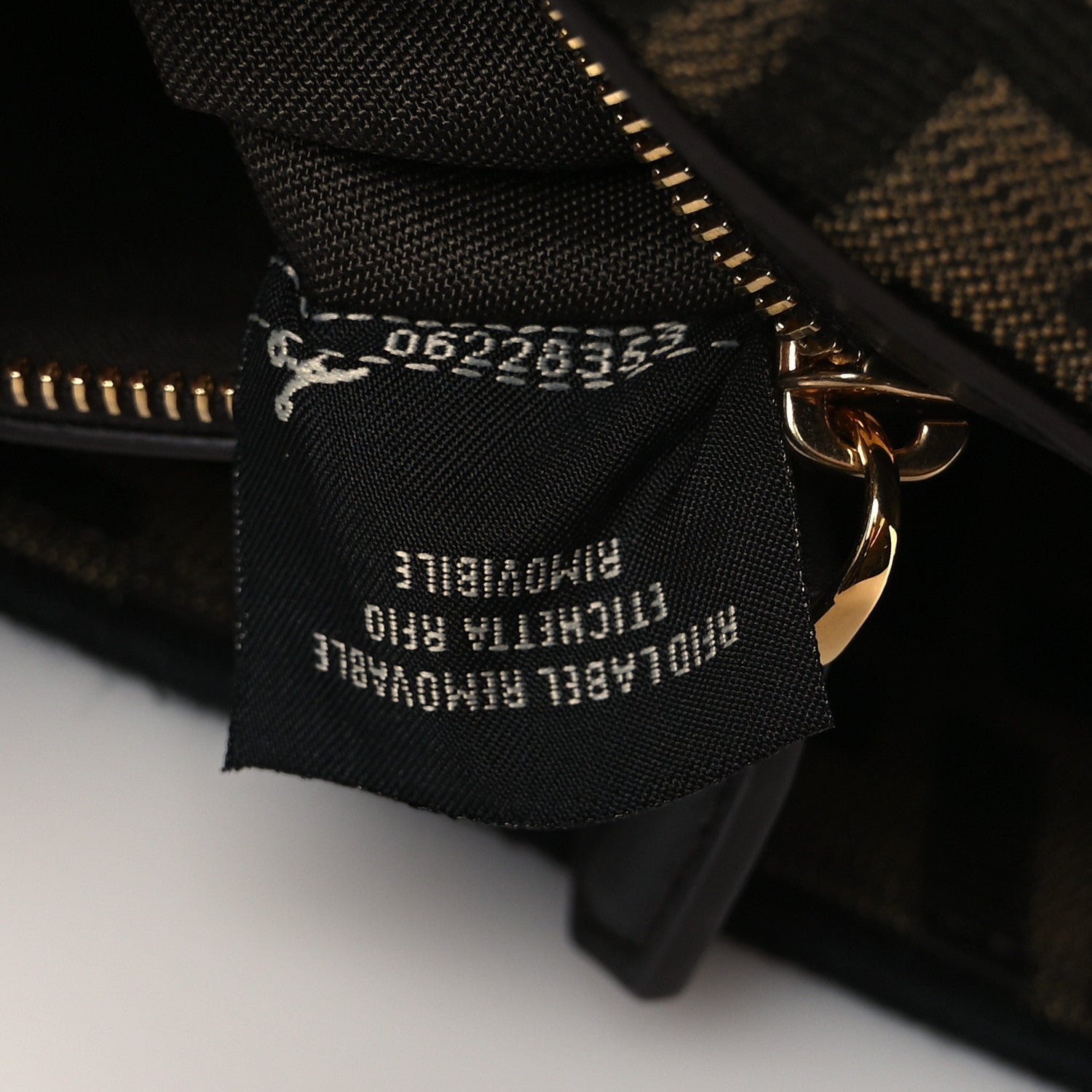 Fendi Fabric Jacquard FF 1974 Medium Baguette Tobacco Moro Black 9 of 12