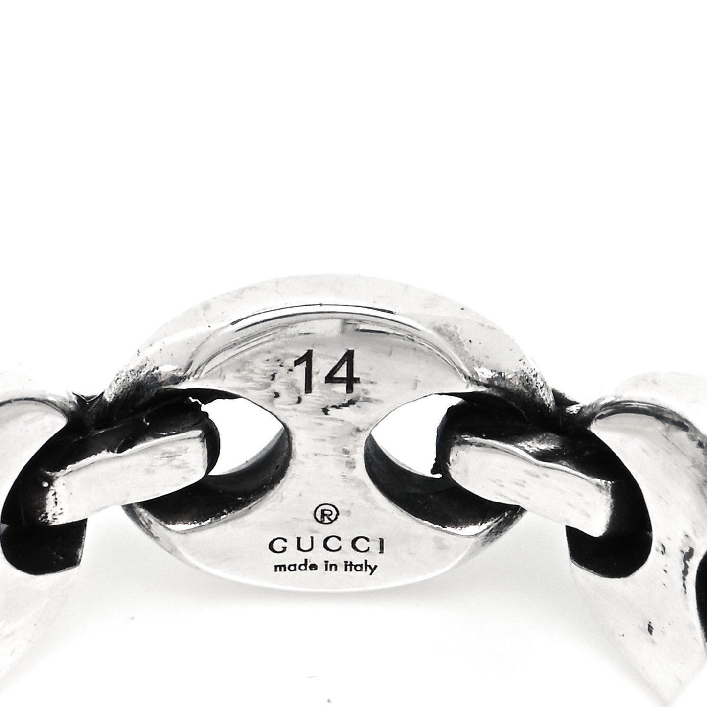 Sterling Silver GG Chain Ring 54 6.75