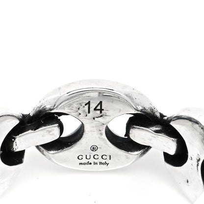 Gucci Sterling Silver GG Chain Ring 54 6.75 6 of 6