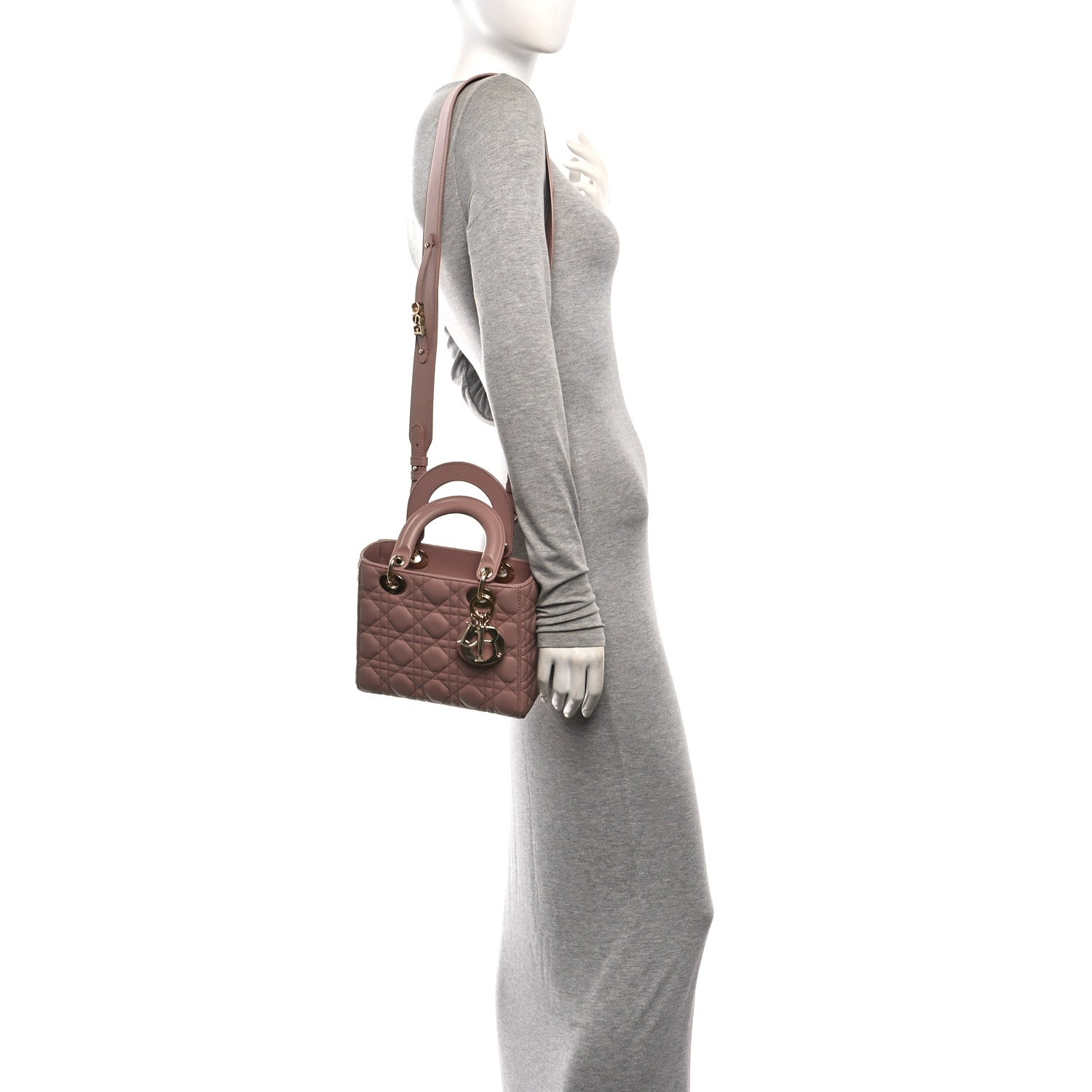 Christian Dior Lambskin Cannage Small My ABCDior Lady Dior Fard 2 of 10
