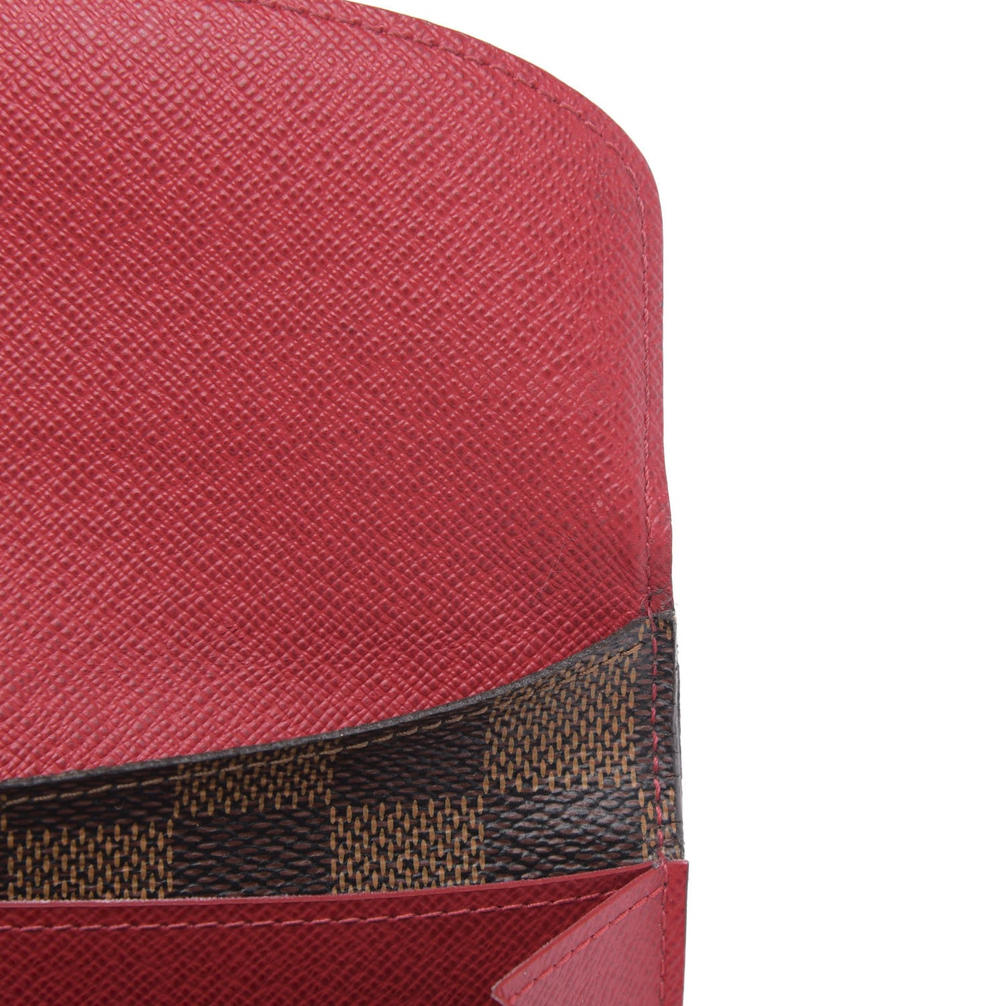 Damier Ebene Emilie Wallet Red