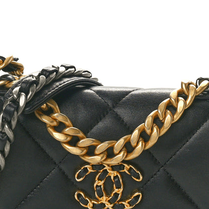 Chanel Goatskin Quilted Chanel 19 Glasses Case With Chain Black 8 of 10