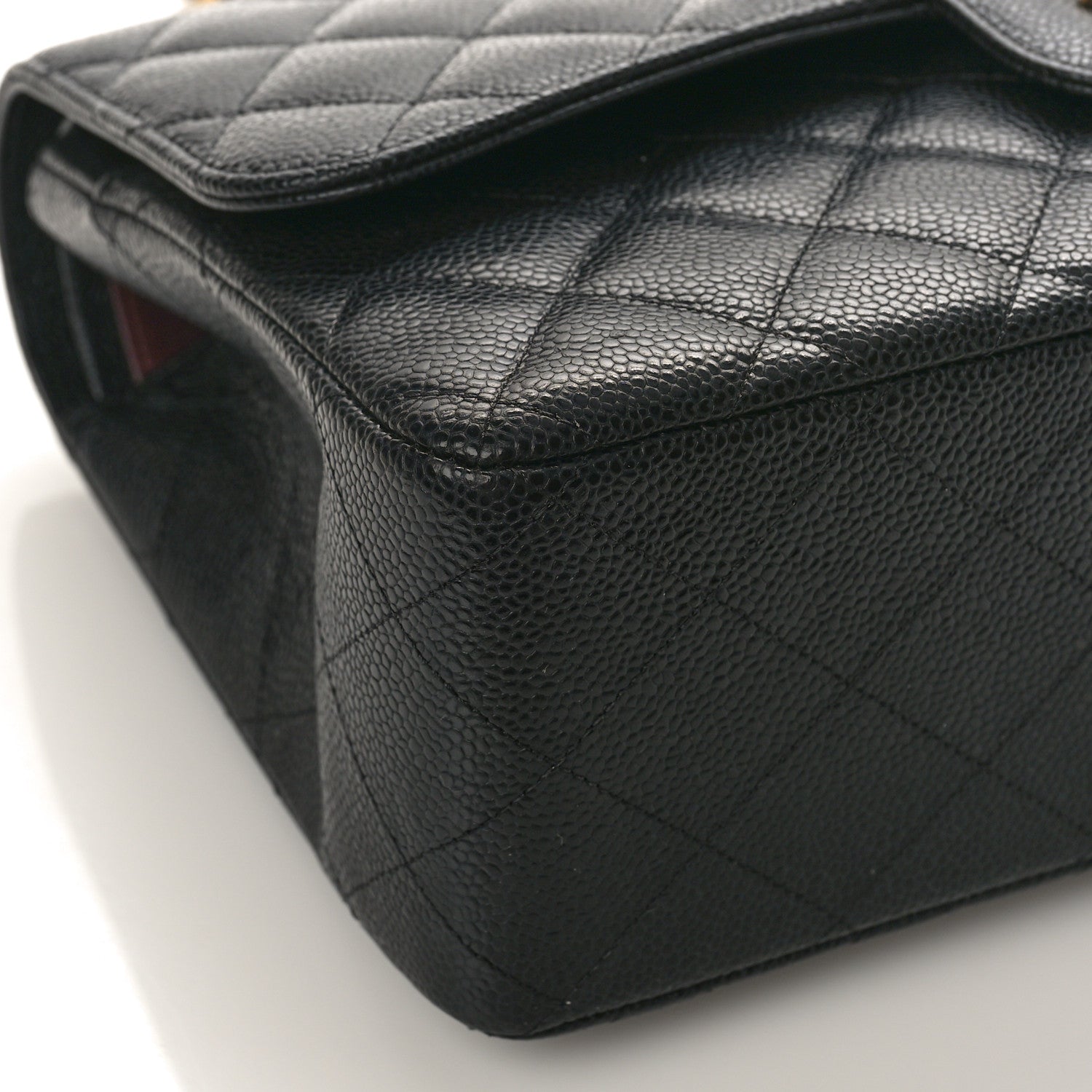Chanel Caviar Quilted Jumbo Double Flap Black 8 of 9