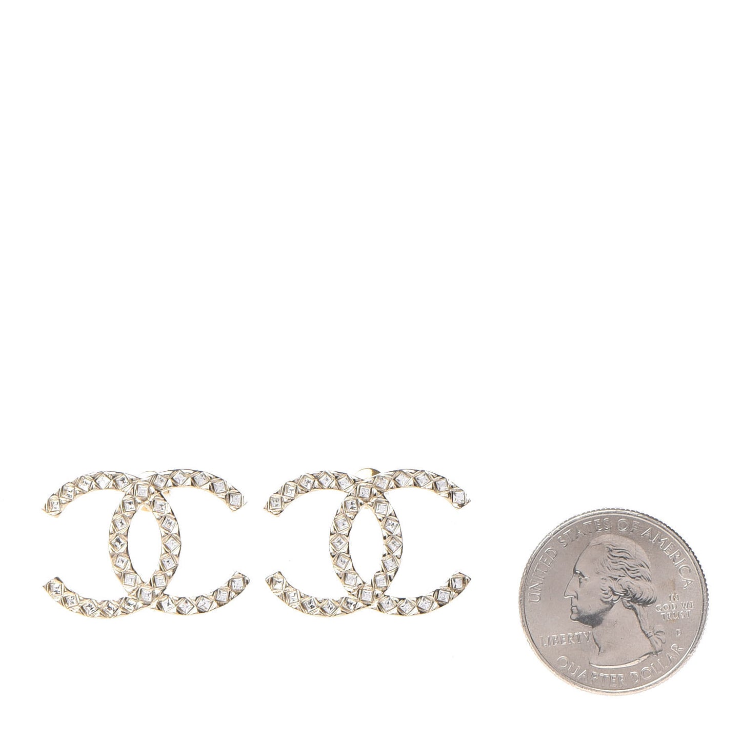 Baguette Crystal High Society CC Earrings Gold