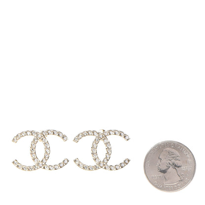 Chanel Baguette Crystal High Society CC Earrings Gold 2 of 5