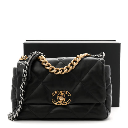 Chanel Lambskin Quilted Medium Chanel 19 Flap Black 11 of 11