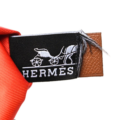 Hermes Technical Silk Ex-Libris Les Parisiennes Silky Pocket Cosmetic Case Geranium Nata Gold 6 of 9