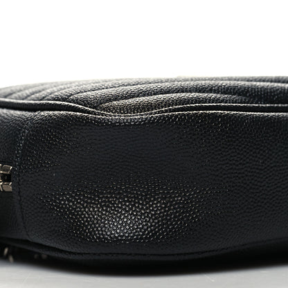 Saint Laurent Grain De Poudre Matelasse Monogram Mini Lou Camera Bag Black 9 of 12