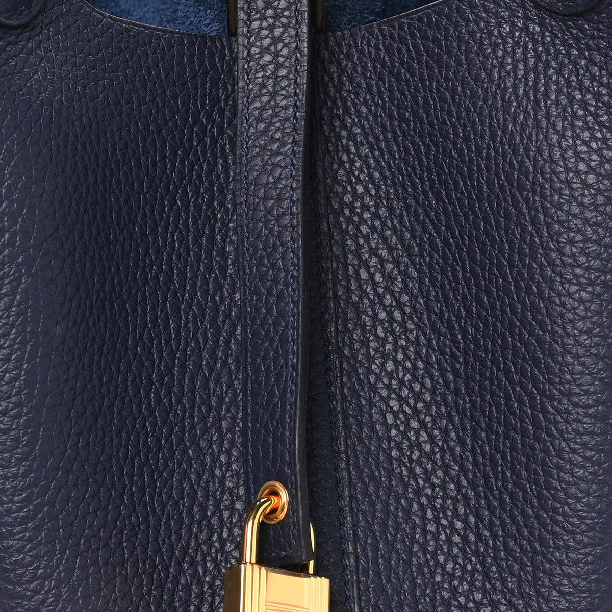 Hermes Taurillon Clemence Picotin Lock 18 PM Bleu Nuit 8 of 11