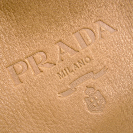 Prada Cervo Deerskin Shopper Tote Cammello 7 of 12