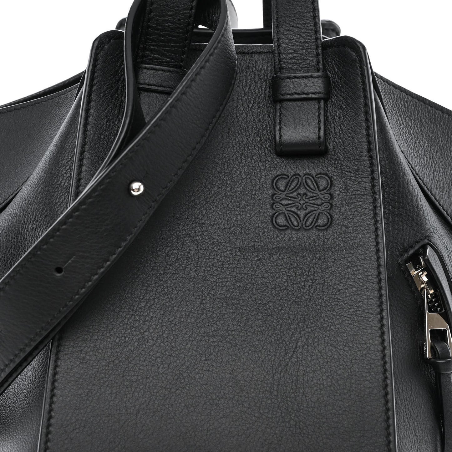 Calfskin Small Hammock Shoulder Bag Black
