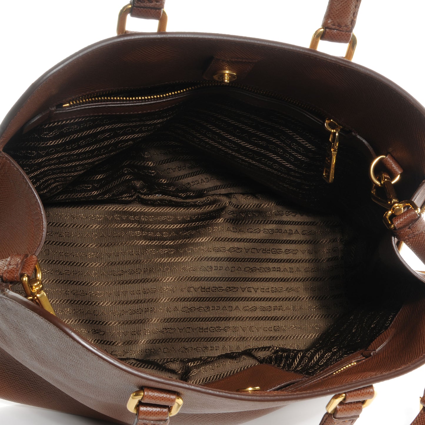 Saffiano Cuir Top Handle Dome Tote Palissandro