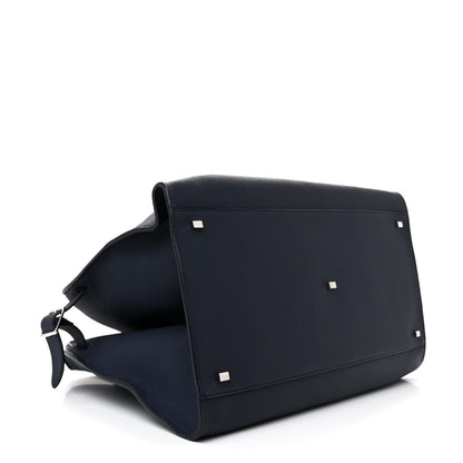 The Row Grained Calfskin Soft Margaux 17 Indigo 4 of 9